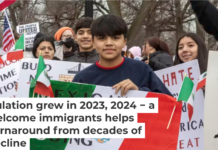 The Mexican-American community in southwest Detroit held a rally in March 2025, asking ICE to leave the immigrant community alone. Jim West/UCG/Universal Images Group via Getty Images